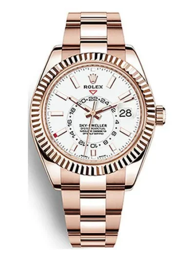 Rolex Sky Dweller 326935 Wh White Index 18K Rose Gold White Dial 42Mm Men’S Watch