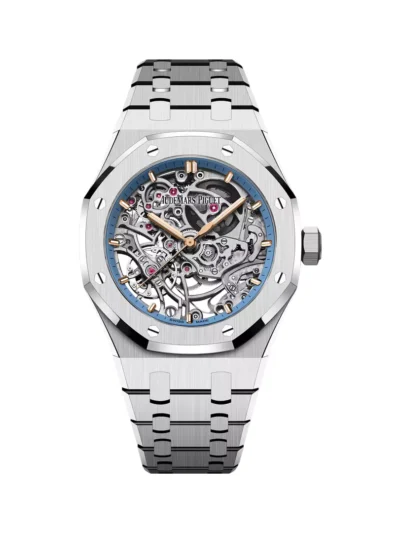 Audemars Piguet Royal Oak 15467BC.OO.1256BC.01 White Gold 37mm Skeleton Dial Ladies Watch