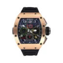 Richard Mille RM 11-02 GMT Rose Gold & Titanium 42.7mm Skeleton Dial Men’s Watch
