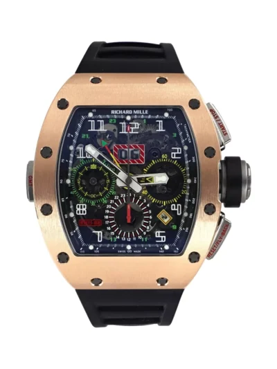 Richard Mille RM 11-02 GMT Rose Gold & Titanium 42.7mm Skeleton Dial Men’s Watch