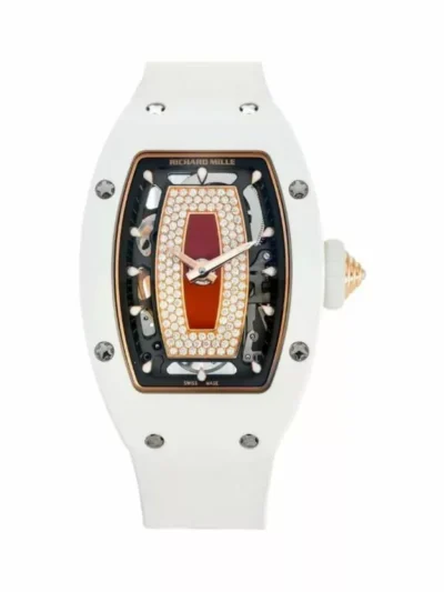 Richard Mille Rm07-01 Rg-Atz Diamond Set White Ceramic Case Red Jasper Dial