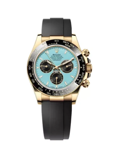 Rolex Cosmograph Daytona 126518LN-0014 Oysterflex Yellow Gold Turquoise Dial 40mm Men’s Watch