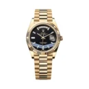 Rolex Day-Date 228238-0059 Yellow Gold 40mm Onyx Baguette Black Dial Men’s Watch