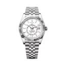 Rolex Sky Dweller 336934-0004 White Gold Fluted Bezel 42mm Men’s Watch