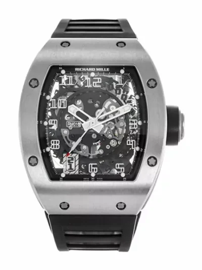 Richard Mille Rm 010 Ah Ti Titanium Ginza Collection Limited Edition 40Mm Titanium Black Rubber Straps Men’S Watch