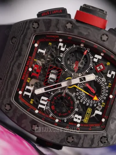 Richard Mille Rm II -02 Ca Tpt Rms Gmt Flyback Chronograph 12Th Anniversary 1St Boutique Edition Black Rubber Straps Men’S Watch