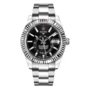 Rolex Sky Dweller 326934 Bk Black Indices Dial White Gold Bezel 42Mm Stainless Steel Oyster Bracelet