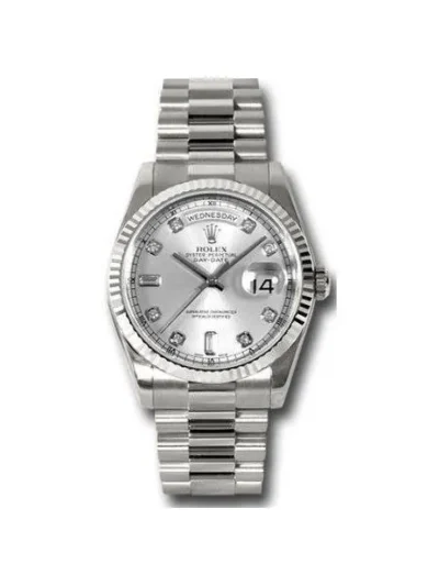 Rolex Oyster Perpetual Day Date 18Kt White Gold 36Mm Men’S Watch