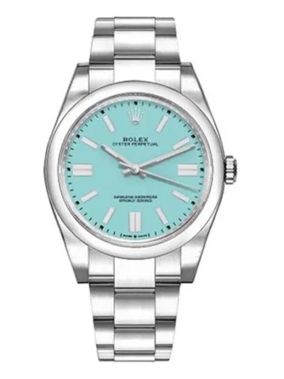 Rolex Oyster Perpetual 124300-0006 41Mm Tiffany Turquoise Blue Index Dial