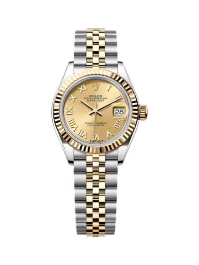 Rolex Oyster Perpetual Datejust 279173-0009 Champagne Roman Dial 28Mm Steel And Yellow Gold Ladies Watch