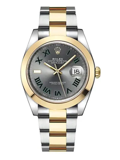 Rolex Datejust 126303 Slgro Slate Grey Green Roman Dial 41Mm Oystersteel And 18K Yellow Gold Oyster Bracelet Men’S Watch