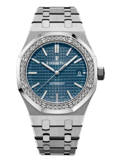 Audemars Piguet Royal Oak 15451ST.ZZ.1256ST.03 Blue Index Dial 37mm Stainless Steel Ladies Watch