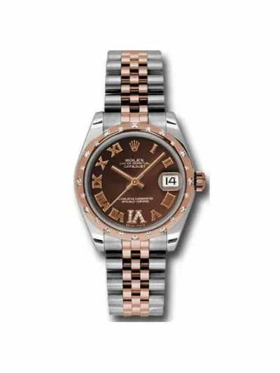 Rolex Datejust Stainless Steel/18K Rose Gold 31Mm Ladies Watch