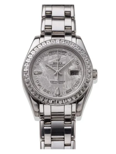 Rolex Oyster Perpetual Day Date 18956 Meteorite Dial 39Mm Platinum Ladies Watch