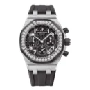 Audemars Piguet Royal Oak Offshore Chronograph 26048Sk.Zz.D002Ca.01 Black Dial Gem-Set Bezel 37Mm Stainless Steel Ladies Watch