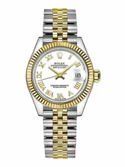 Rolex Datejust 278273 Whrj White Roman Dial Oyster Perpetual 31Mm Stainless Steel And 18Kt Yellow Gold Ladies Watch