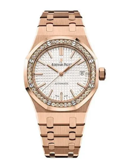 Audemars Piguet Royal Oak 15451OR.ZZ.1256OR.01.A White Index Dial 37mm 18K Rose Gold