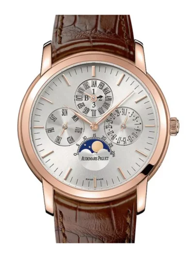 Audemars Piguet Jules Audemars Perpetual Calendar 26390OR.OO.D088CR.01 41Mm 18Kt Rose Gold Men’S Watch