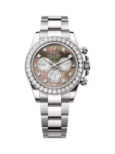 Rolex Cosmograph Daytona Oyster Perpetual 126579RBR White Gold 40mm Diamond MOP Dial Mens Watch