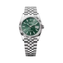 Rolex Datejust 126234-0051 Oystersteel White Gold Mint Green Dial 36mm Unisex Watch