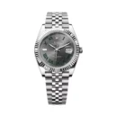 Rolex Datejust 41 Oyster Perpetual 126334-0022 White Gold 41mm Grey Dial Green Numerals Men’s Watch