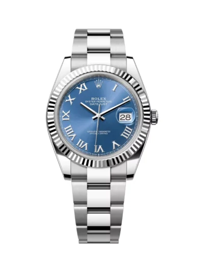Rolex Datejust 41 Oyster Perpetual 126334-0025 White Gold 41mm Blue Dial Roman Numerals Men’s Watch