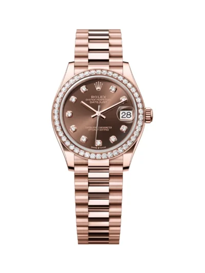 Rolex Datejust M278285RBR-0006 President Bracelet 31mm Everose Gold Dial Womens Watch