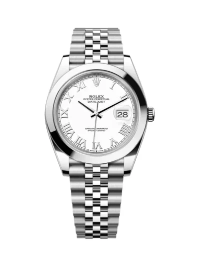 Rolex Datejust 126300-0016 Oyster Perpetual Roman Numerals 41mm White Dial Mens Watch