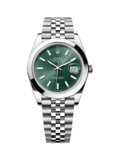 Rolex Datejust 126300-0020 Oyster Perpetual 41mm Mint Green Dial Mens Watch