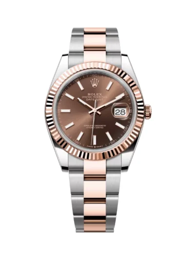Rolex Datejust m126331-0001 Oyster Perpetual 18K Everose Gold 41Mm Brown Dial Men’s Watch