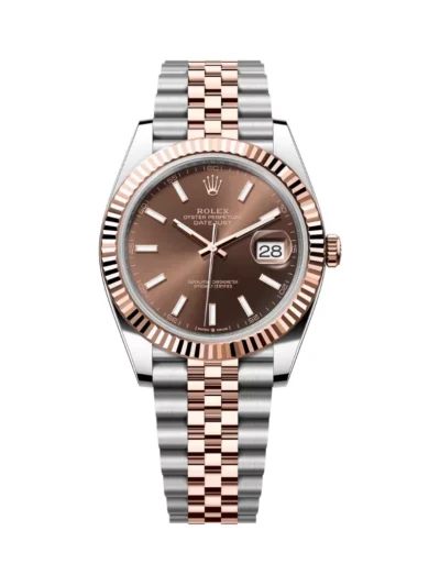 Rolex Datejust m126331-0002 Oyster Perpetual 18K Everose Gold 41Mm Chocolate Index Dial Men’s Watch