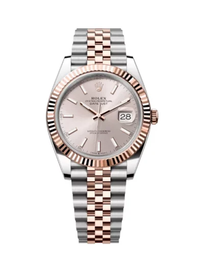 Rolex Datejust m126331-0010 Oyster Perpetual 18K Everose Gold 41Mm Sundust Dial Men’s Watch