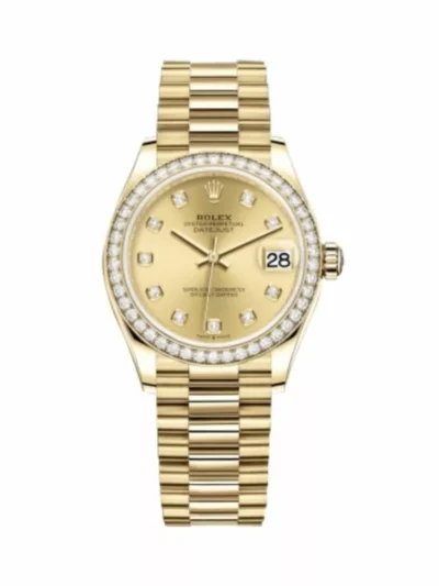 Rolex Datejust M278288Rbr-0005 31Mm Yellow Gold And Diamonds