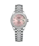 Rolex Datejust M279384Rbr-0003 28Mm Diamond Bezel Silver-Tone