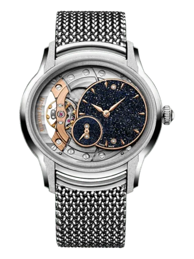 Audemars Piguet Millenary 77244BC.GG.1272BC.01 Frosted Aventurine Dial 39.5Mm 18K White Gold Watch